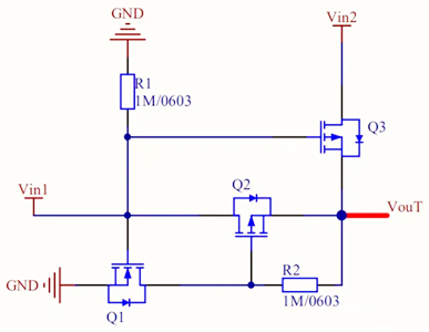 電源自動(dòng)切換,電路